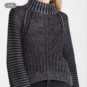 Free People Black Sweetheart Sweater Size Small